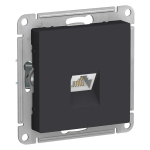 ATLASDESIGN РОЗЕТКА компьютерная RJ45 кат. 5e, механизм, КАРБОН