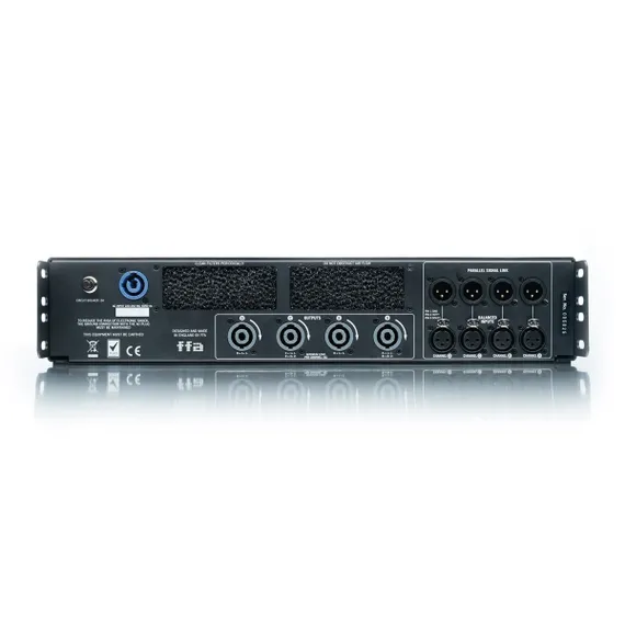 FUNKTION‑ONE FFA‑4004 четырёхканальный усилитель мощности (класс D), 4 × 1000 Вт (4 Ом), 4 × 600 Вт (8 Ом).