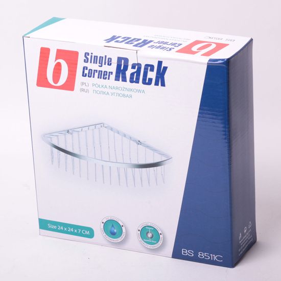 Полка угловая 24х24х7 см. Besser BS 8511C из хромированной стали