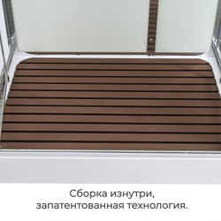 Душевая кабина AvaCan (АваКан) V2810LED с низким поддоном, с ГМ, с электрикой и LED освещением, 100х80х220