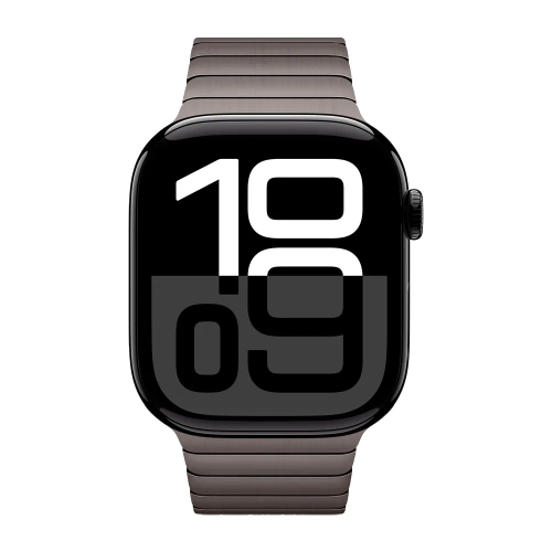 Умные часы Apple Watch Series 10 GPS, 46mm, Jet Black Aluminium Case with Link Bracelet, Slate