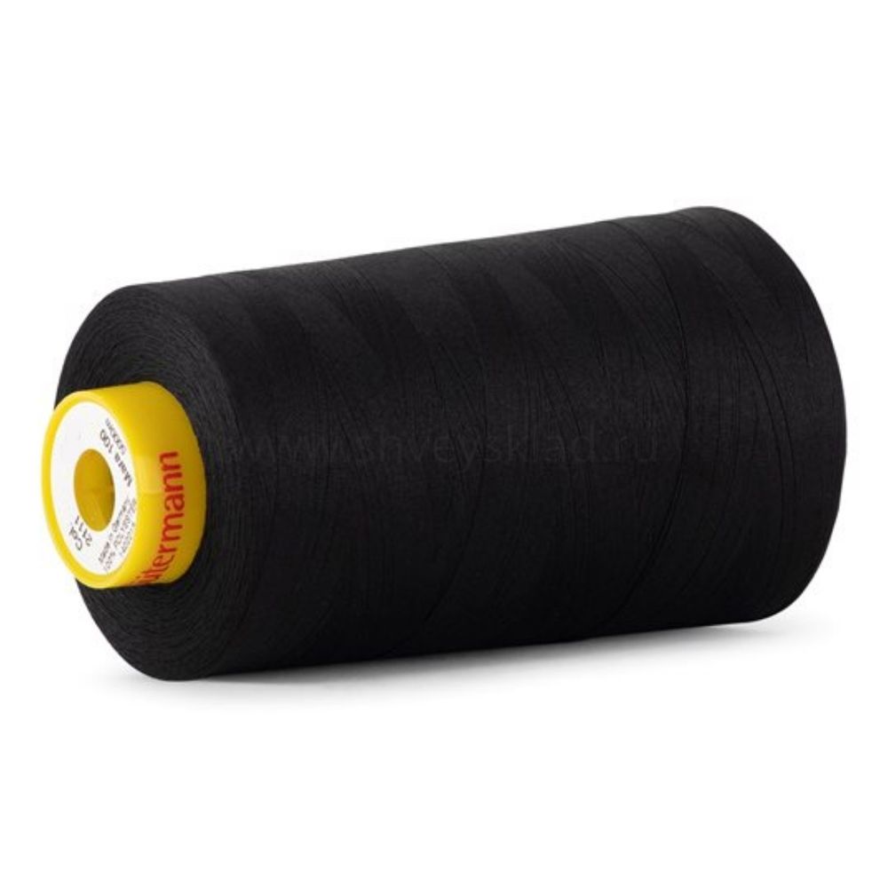 Нитка Gutermann Mara 150 (5000 метров), 1 боб., особо тонкая | _2111 ультра черный (Arta 170)