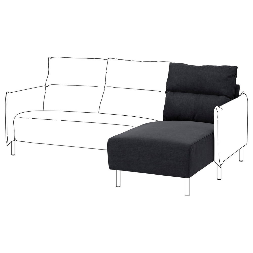 IKEA MANNARP  (ИКЕА МАННАРП)  -  Чехол на козетку - Саксемара чёрно-синий