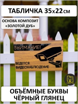 Табличка ведется видеонаблюдение