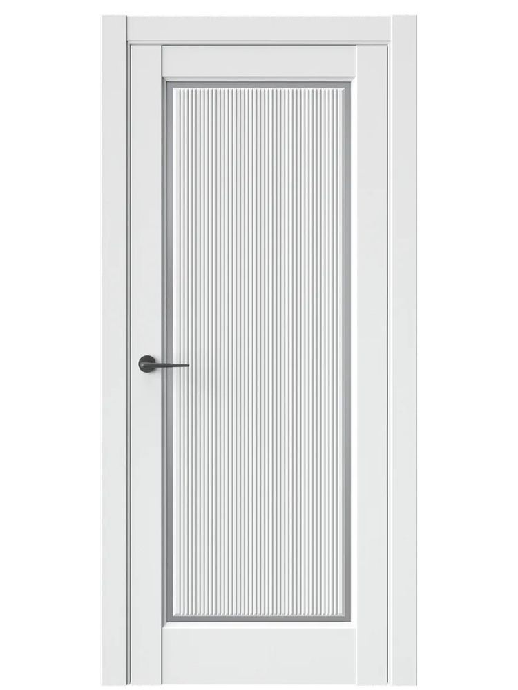 ДВЕРИ WestStyle  LVT 1 FL Белая Вуаль/ Графит Сатинат ДО