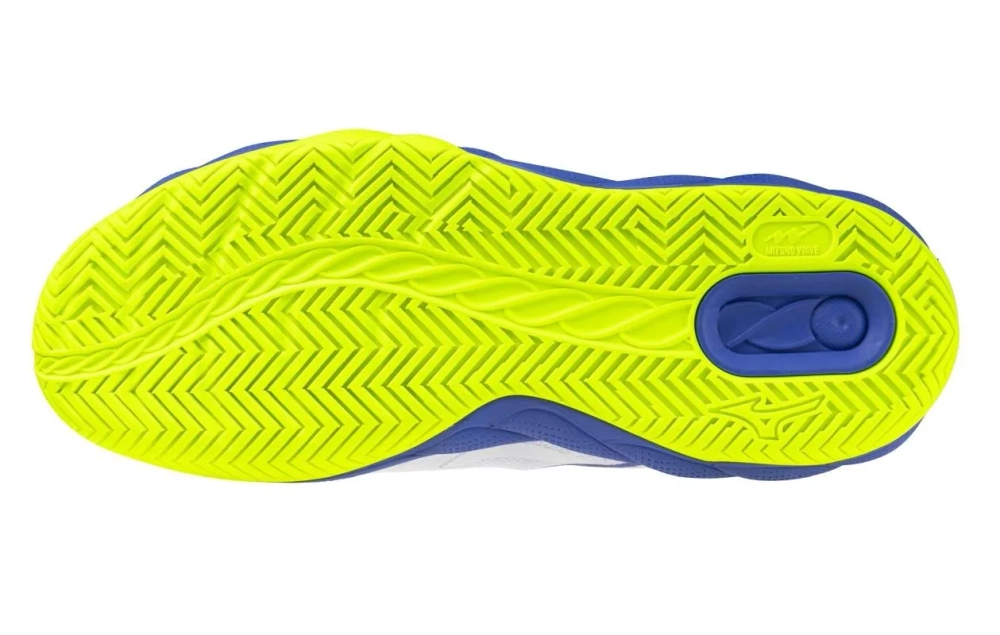 Теннисные кроссовки Mizuno Wave Enforce Court AC - white/dazzling blue/light yellow