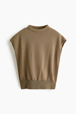 Тонкий трикотажный топ с рукавами-крылышками - H&M