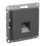ATLASDESIGN РОЗЕТКА компьютерная RJ45 кат. 5e, механизм, БАЗАЛЬТ