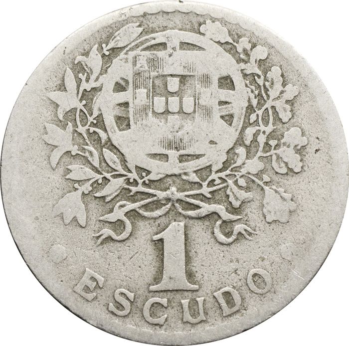 1 эскудо 1927-1968 Португалия