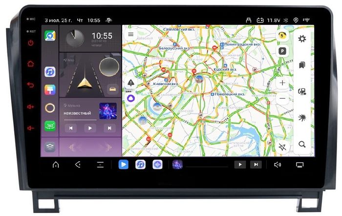 Магнитола для Toyota Tundra XK50 2007-2013, Sequoia XK60 2007-2022 - Kuberg QLed, Android 13, Быстрейшая, CarPlay, SIM-слот