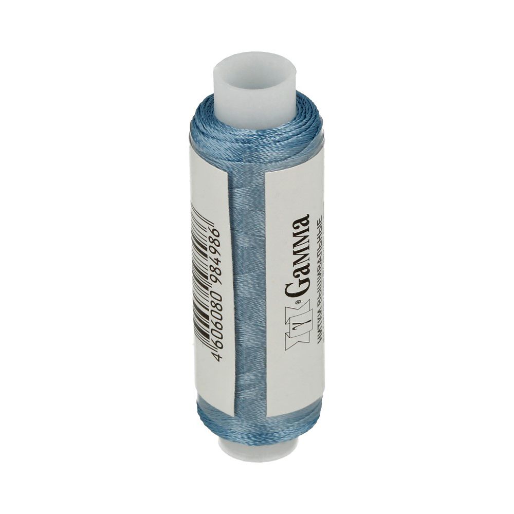 Нитки вышивальные Gamma V150/2, 10х200 ярдов, 183 м, 3308 т.голубой