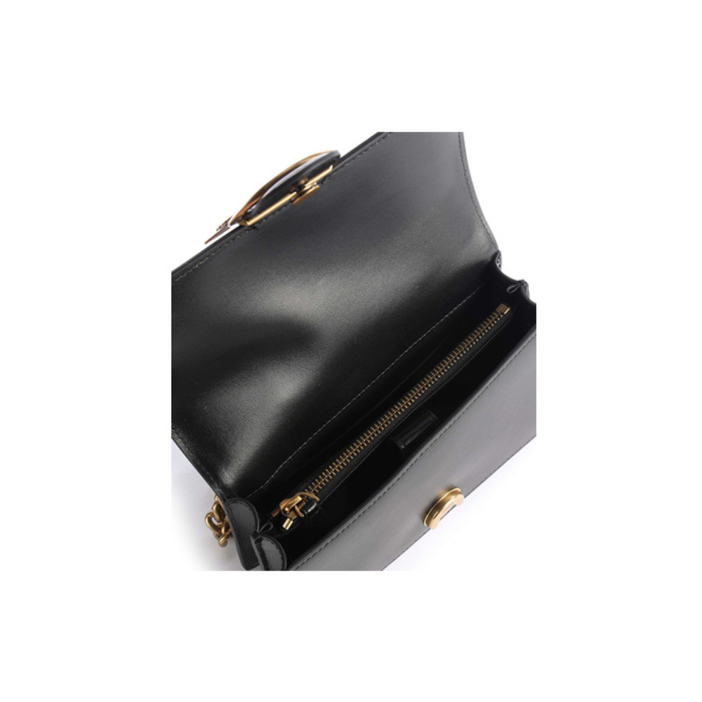 Сумка Pinko Simply Classic Chain Rivet One-Shoulder Bird Black Gold, 1P22AA-Y6XT-Z99