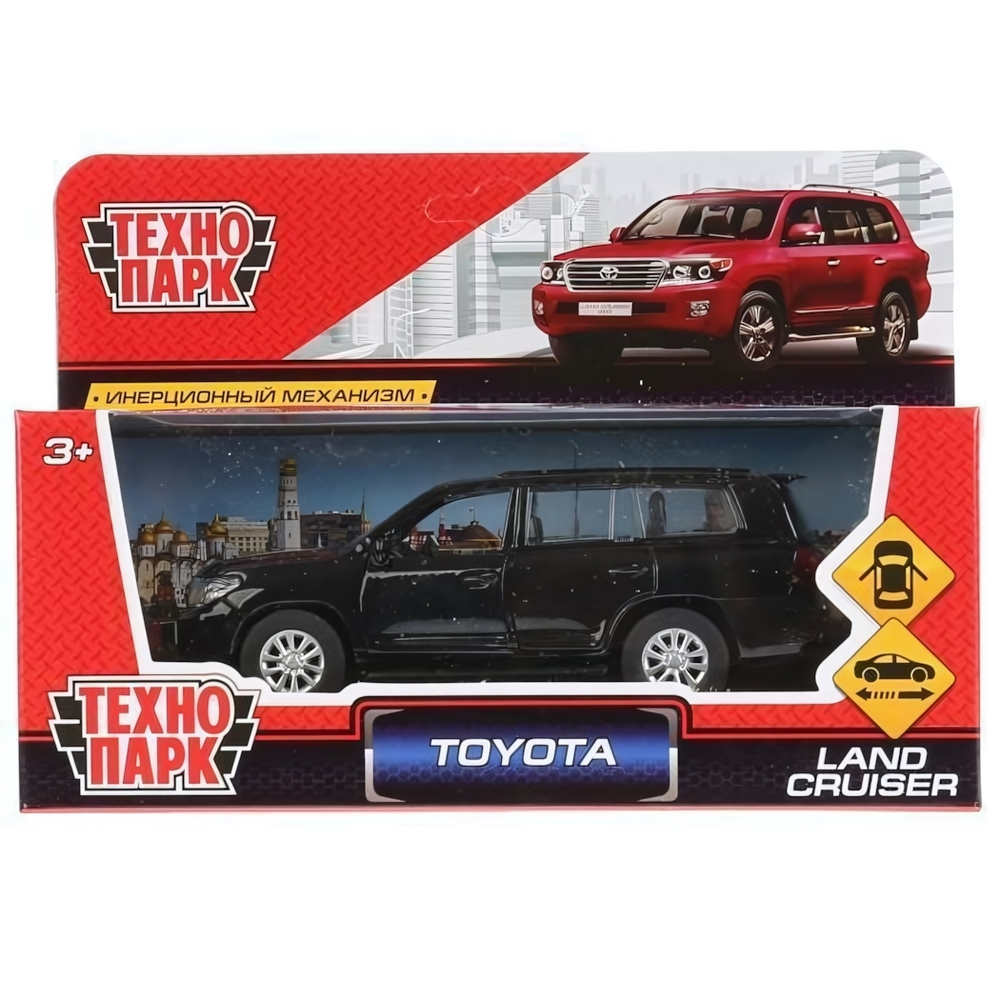 Модель ин. мет. "Toyota Land Cruiser" 12,5см, открыв. двери, черный CRUISER-BK (Технопарк)