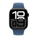 Умные часы Apple Watch Series 10 GPS, 42mm, Jet Black Aluminium Case with Sport Band S/M, Denim (Черный)
