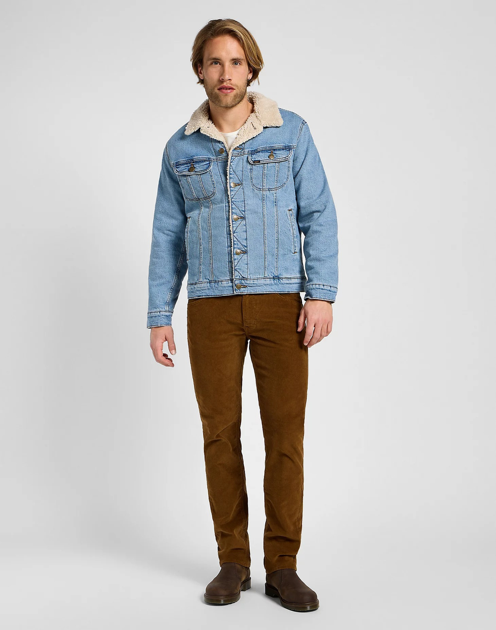 Джинсовая куртка утепленная мужская LEE SHERPA JACKET