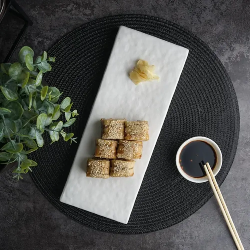 Блюдо прямоугольное 30,6*12 см h3 см брусок для закусок White Matt Panasia P.L. Proff Cuisine [2]