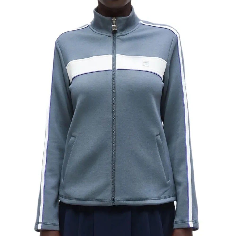 Женская Кофта теннисная Fila Jacket Liella - turbulence/ecru comb