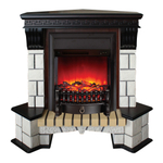 Каминокомплект Real Flame Stone Corner AO с очагом Fobos Lux Black (угловой) (без пульта)