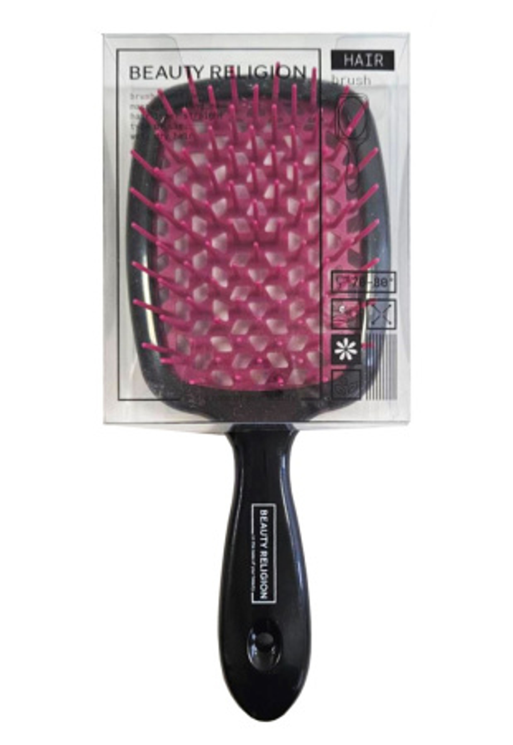 Расческа для волос мульти цвет чёрный/ягодный BEAUTY RELIGION Multi Brush Berry/Black