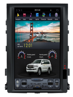 Автомагнитола Тесла стиль для Toyota Land Сruiser 200 2008-2015 (авто с высокими опциями)