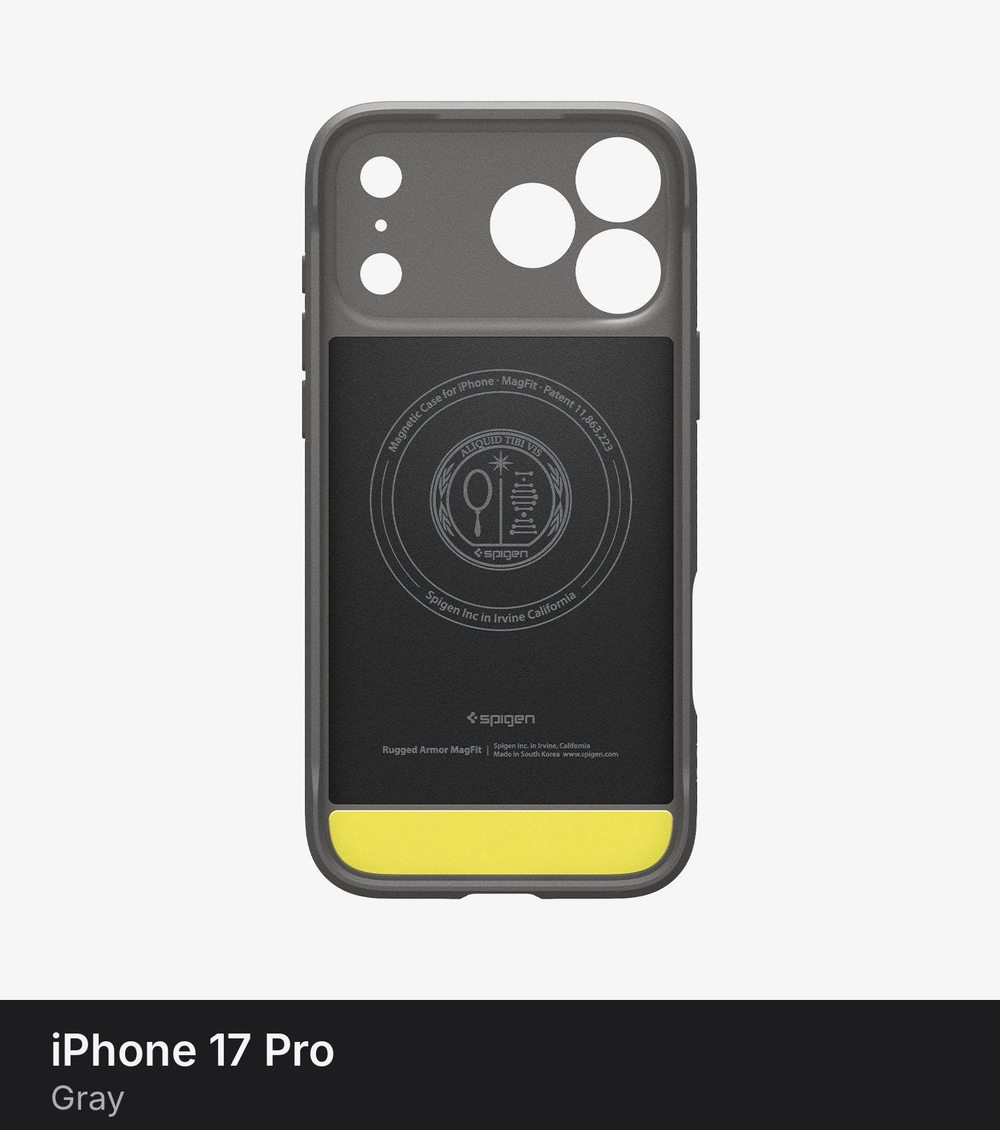 Чехол Spigen Rugged Armor MagSafe для iPhone 17 Pro Gray