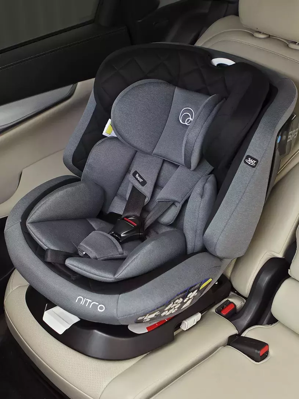 Автокресло Rant Nitro isofix 0/1/2/3 (0-36кг) Grey/Black