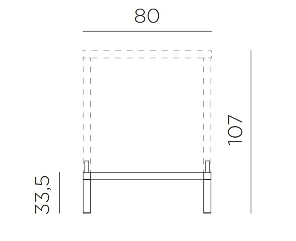 Комплект для увеличения высоты стола Nardi Kit Cube 80 High, табак