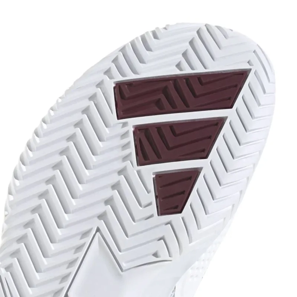 Мужские кроссовки теннисные Adidas Defiant Speed 2 M - cloud white/tech grey metallic/maroon