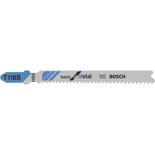 Пилки для лобзика по металлу T 118 В, HSS BOSCH 2608631014
