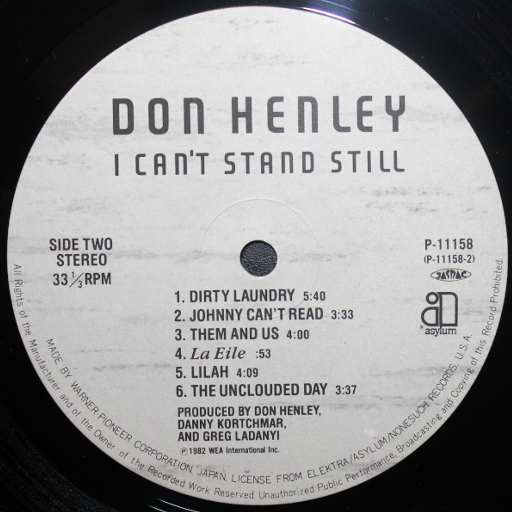 Don Henley / I Can't Stand Still (LP)