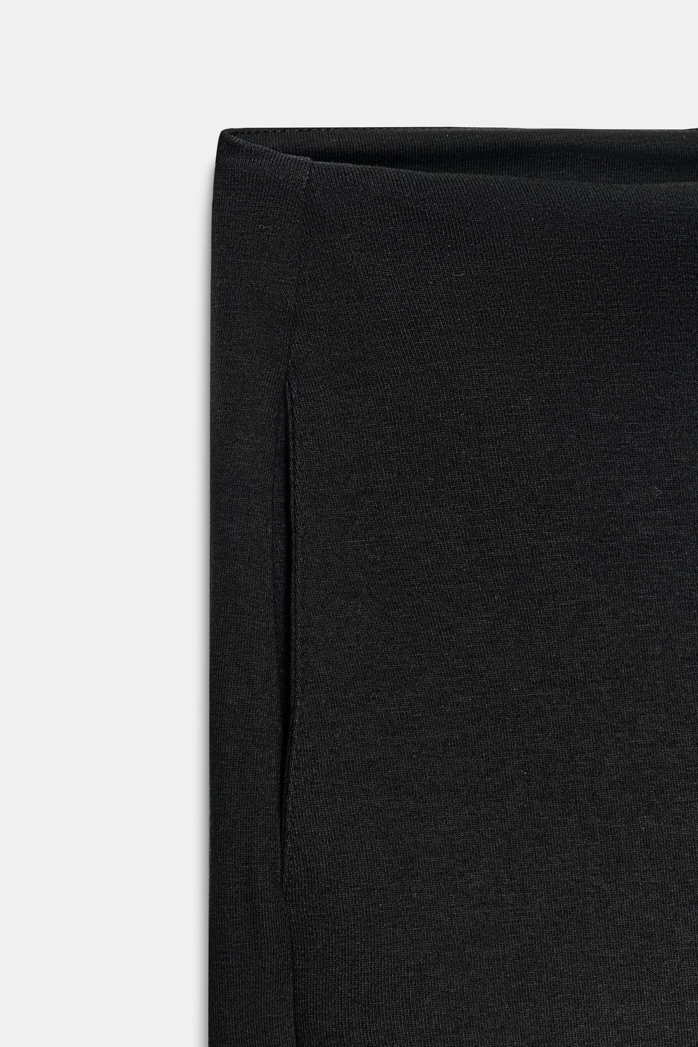 ZARA УКОРОЧЕННЫЕ ШИРОКИЕ БРЮКИ, ЧЕРНЫЙ