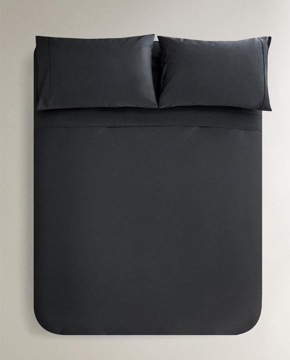 ZARA HOME (300 НИТЕЙ) ПОДОДЕЯЛЬНИК ИЗ ХЛОПКА ПЕРКАЛЬ, ТЕМНО-СИНИЙ