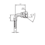 Фитинг DN 08 JIC (Г) 9/16 (90)