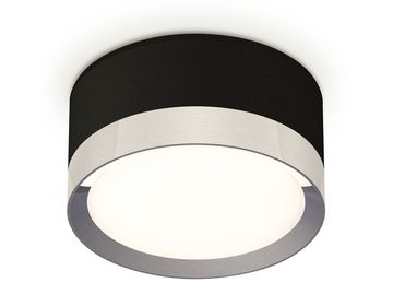 Комплект накладного светильника 1*GX53 XS8102006 SBK/PPH черный песок/графит полированный GX53 (C8102, N8133) System Complects Ambrella