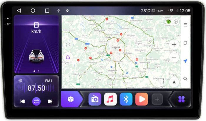 Магнитола для Opel Zafira B - Kuberg SF-9310 QLed+2K, Android 12, Быстрая, CarPlay, 4G SIM-слот