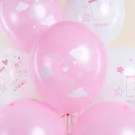 Шар (12''/30 см) Привет, Малышка!, Белый/Розовый, пастель, 2 ст, 25 шт.