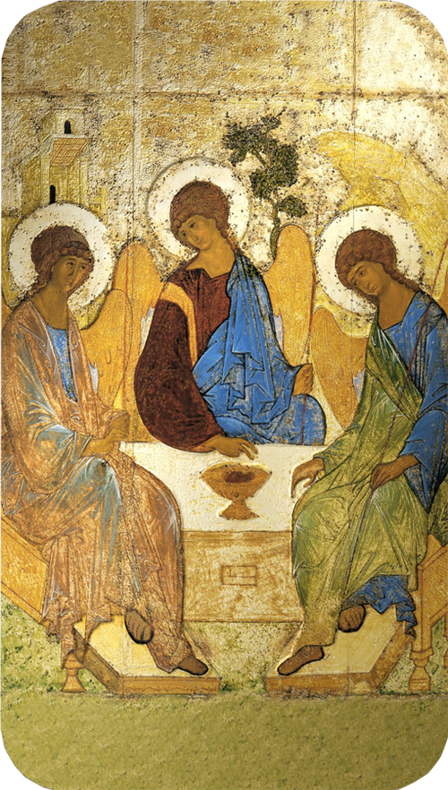 2 доллара. Икона Святая Троица. Андрей Рублев. Ниуэ. 2012 год