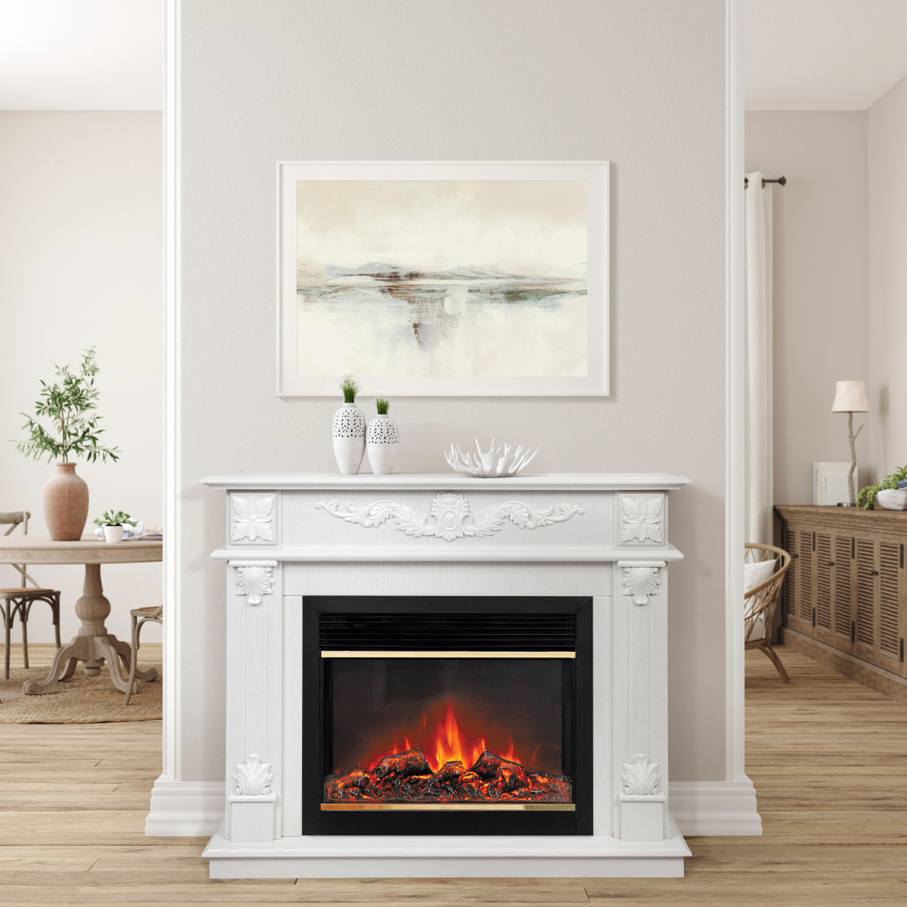 Каминокомплект Real Flame Philadelphia 25,5/26 WT с очагом Moonblaze Deluxe Brass