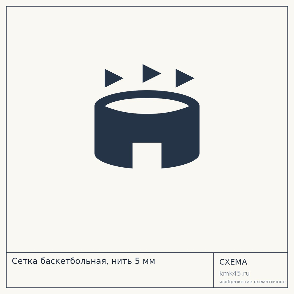 Сетка баскетбольная, нить 5 мм — от 410 ₽