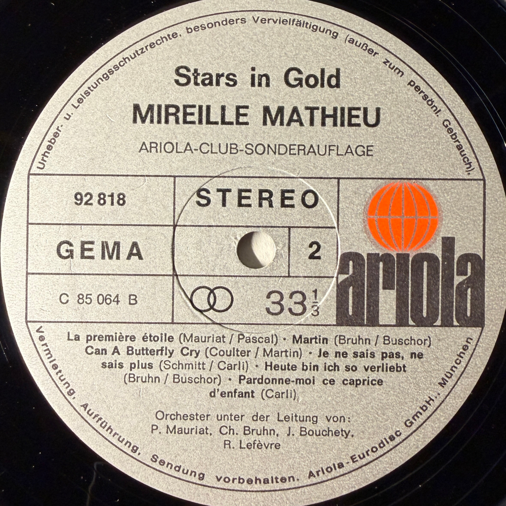 Mireille Mathieu ‎– Stars In Gold 2LP (Германия 1971г.)