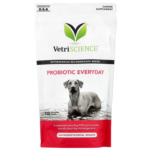 VetriScience, Пробиотик на каждый день, для собак, 120 жевательных таблеток, 360 г (12,7 унции)