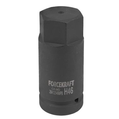 Головка-бита 6-гранная ударная 1/2'', 46мм FORCEKRAFT FK-28412546MPB
