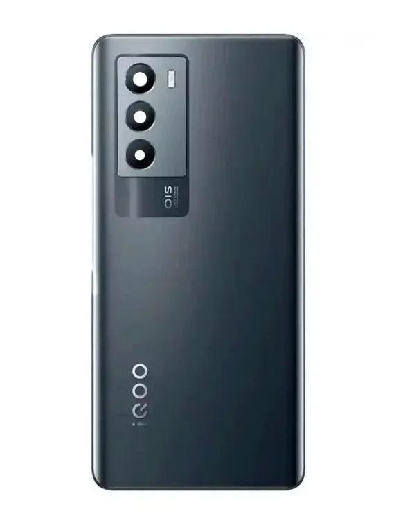 Задняя крышка для Iqoo Neo 5S черная (Black) со стеклом камеры