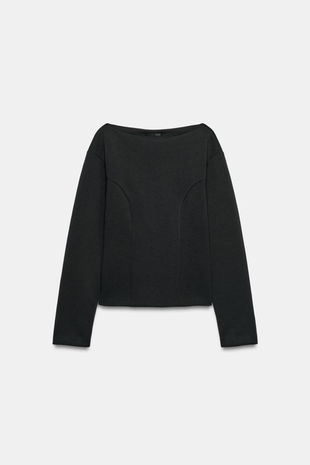 ZARA ТЕХНИЧЕСКАЯ ТОЛСТОВКА С ОБЪЕМНЫМИ РУКАВАМИ, ТЕМНО-СЕРЫЙ