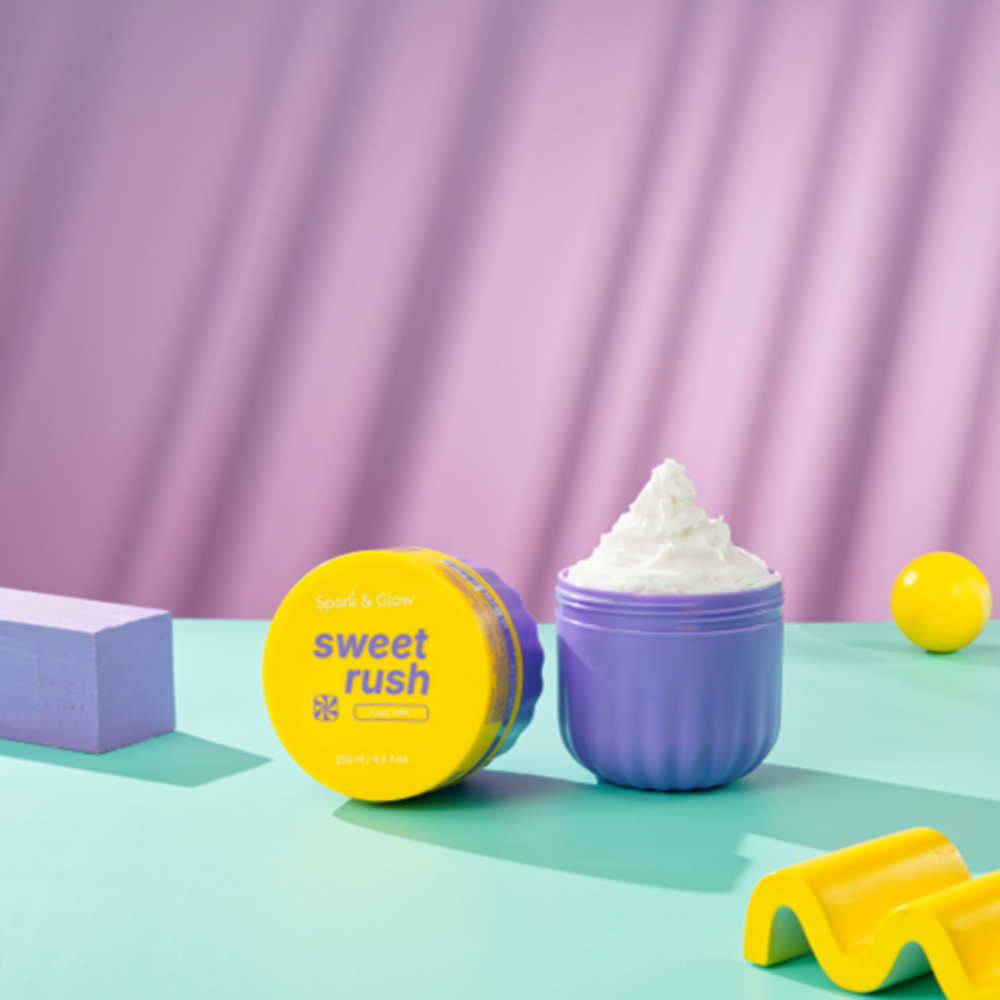 Баттер для тела с ароматом соленой карамели Spark&Glow Body butter purple toffee, 250 мл