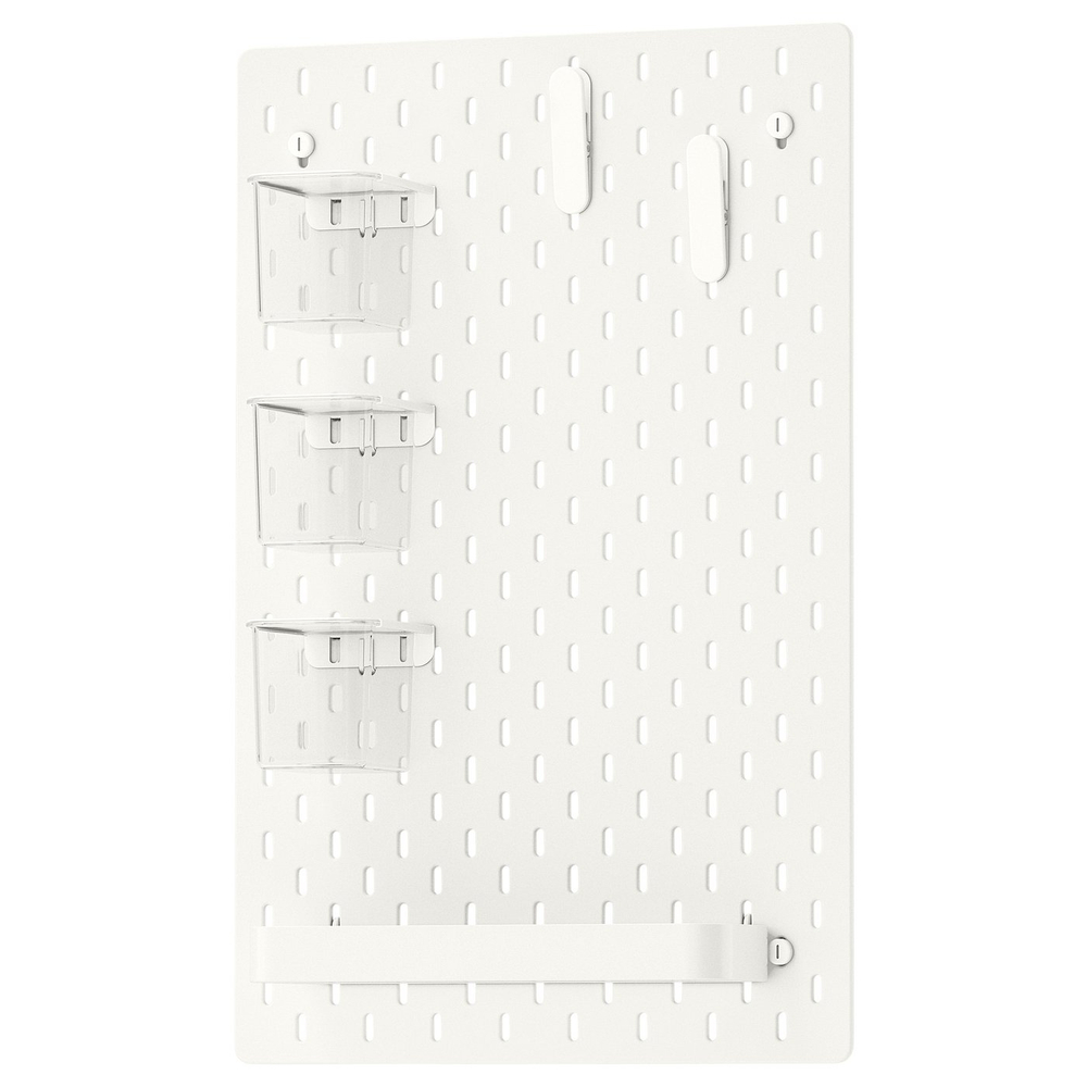 IKEA SKÅDIS  (ИКЕА СКОДИС)  -  Перфорированная панель комбинация - белая