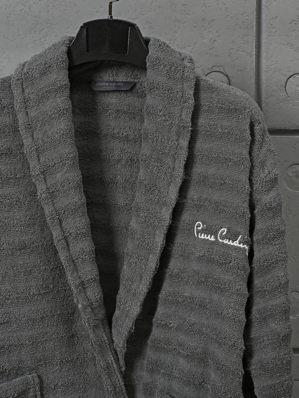 BOR00132 PIERRE CARDIN HOME Халат мужской L/XL серый ПВХ
