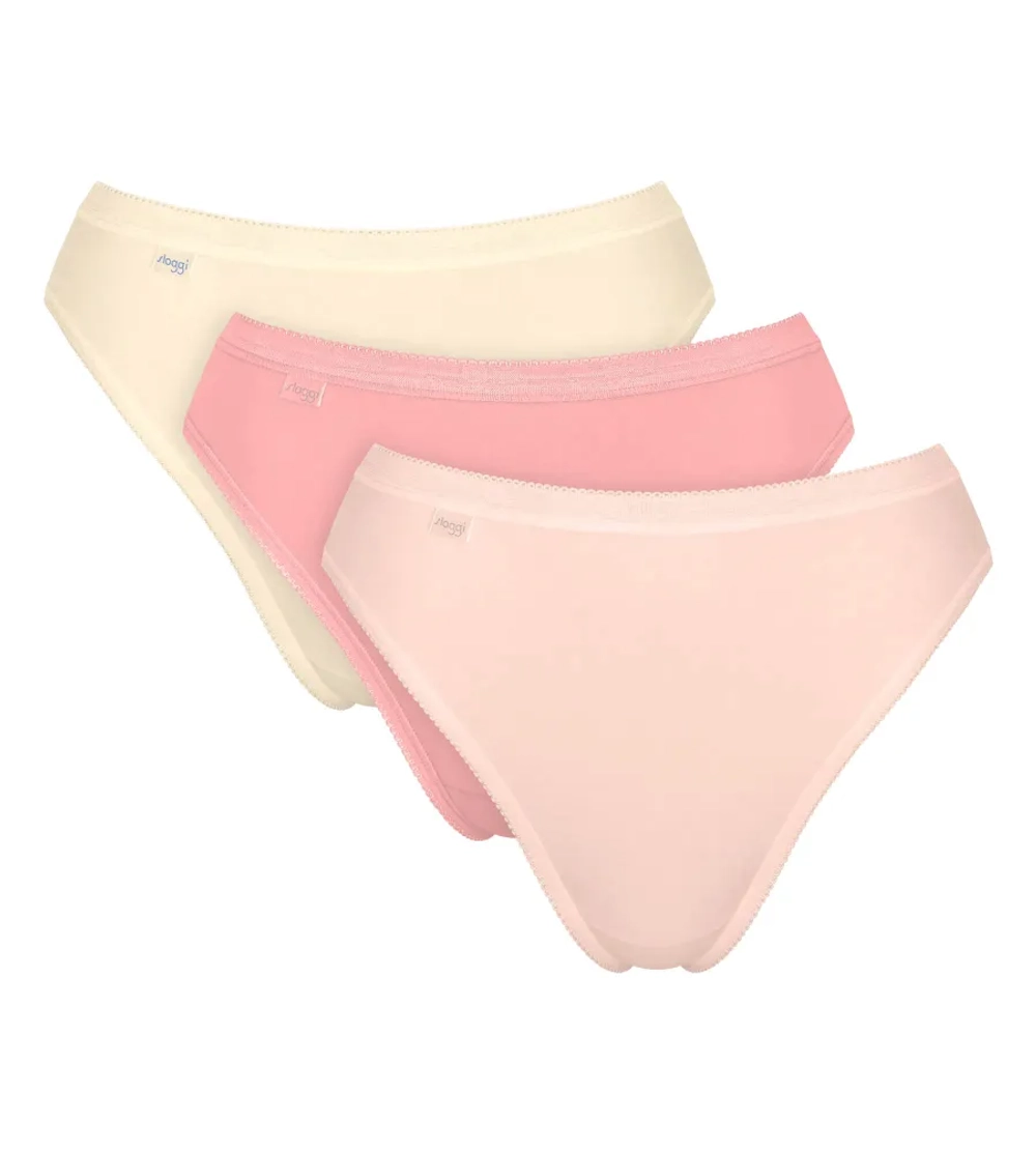 Трусы женские Sloggi Basic+ Tai 3P цветные