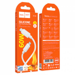 Кабель Type-C на Type-C 60W Hoco X122 Silicone (white)