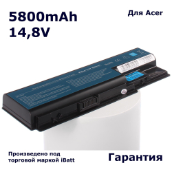 Аккумулятор iBatt 5800mAh, для Aspire 7730G-734G328730 5920G-302G255935 7740 8935 8935G-664G505310-301G08 5315-051G085530G-703G25Mi
